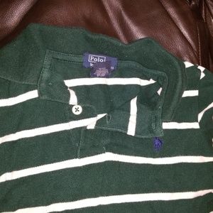 Green and White Polo Shirt